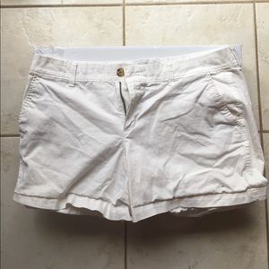 White Khaki Shorts